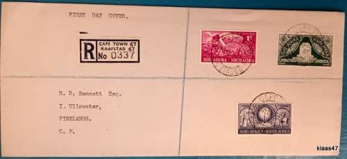 Union of South Africa - 1949 - Voortrekker Monument - Private Cover - Registered/Cancelled CT