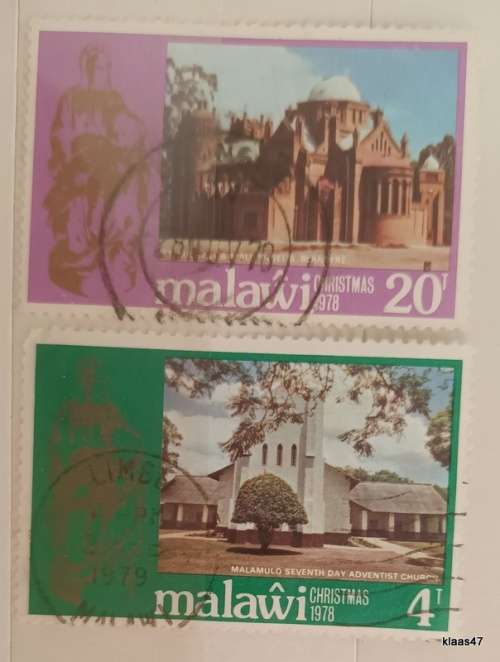 Malawi - 1978 Christmas - Churches - 2 Used stamps