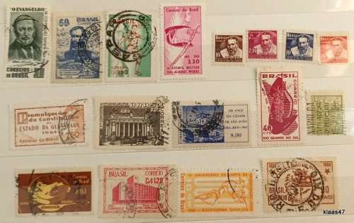 Brazil - Mixed Lot of 17 Used (some Hinged) stamps