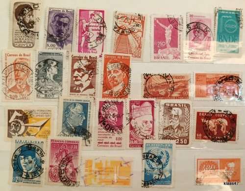 Brazil - Mixed Lot of 24 Used (some Hinged) stamps