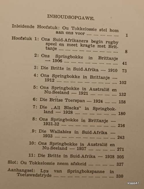 Ons Springbok-Rugbyspelers - En Tokkelossie - Topsy Smith - Hardeband 1946