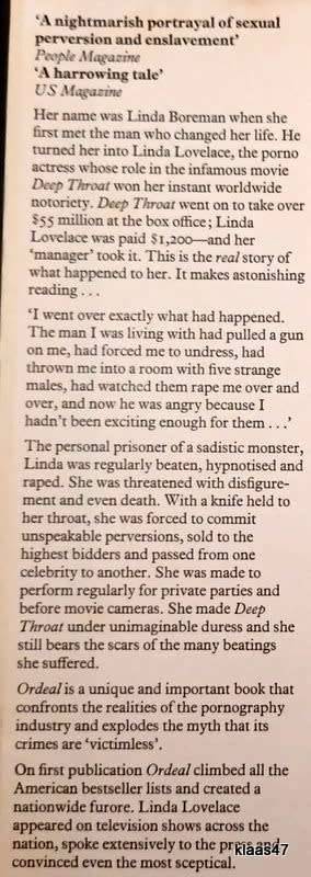 Ordeal: An Autobiography - Linda Lovelace with Mike McGrady - Hardcover