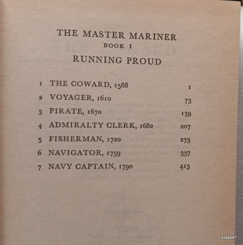 The Master Mariner - Book 1: Running Proud - Nicholas Monsarrat - Hardcover