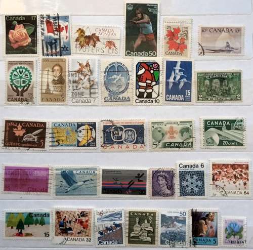Canada - Mixed Lot of 31 Used stamps