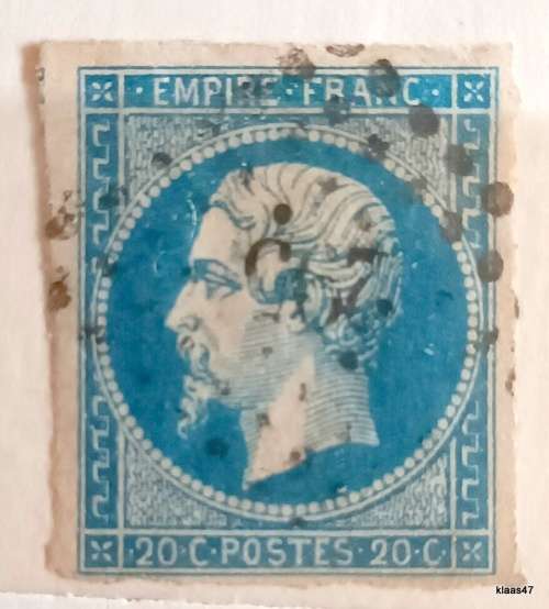 France - 1853-60 - Napoléon III - Franc Empire - 20 c - Used Hinged stamp