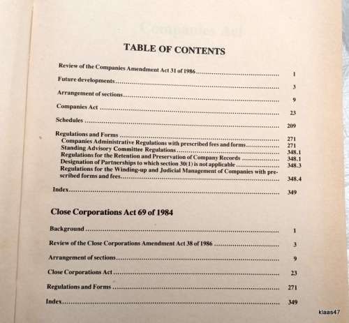 Company Legislation Handbook - Ed: TAR van Rhijn JPG Lessing EML Strydom - Paperback 1988