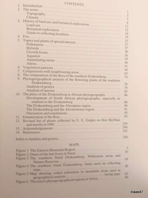 The Botany of the Southern Natal Drakensberg - OM Hilliard and BL Burtt - Hardcover