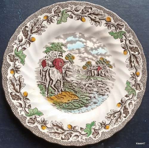 Myotts Country Life  Side Plate (with Yellow/Brown)