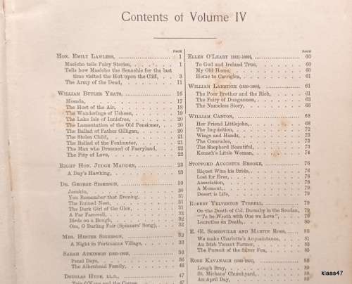 The Cabinet of Irish Literature Vol IV - Hardcover 1903