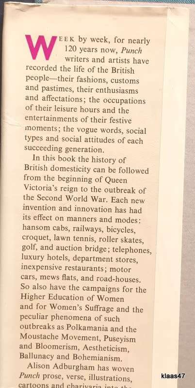 A Punch History of Manners and Modes 1841-1940 - Alison Adburgham - Hardcover 1961