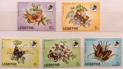 Lesotho - 1984 - Butterflies - 5 Unused stamps