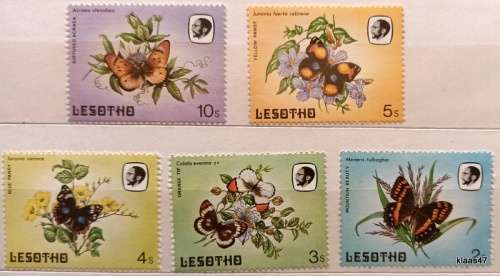 Lesotho - 1984 - Butterflies - 5 Unused stamps