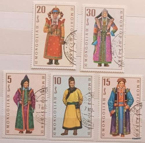 Mongolia - 1969 - Costumes (National Dress) - 5 Used stamps