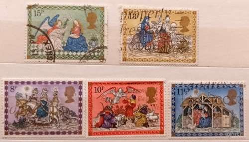 GB - 1979 - Christmas  - Set of 5 Used stamps