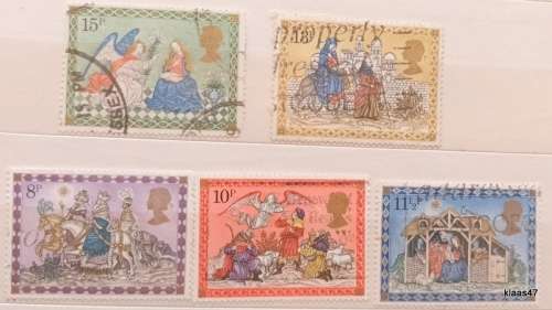 GB - 1979 - Christmas  - Set of 5 Used stamps