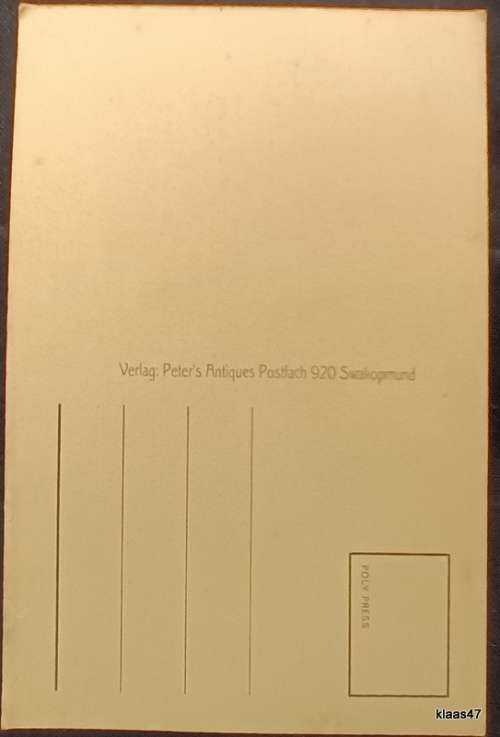 Vintage Post Card - Peter`s Antiques, Swakopmund - Station Namutoni D.S.W Africa