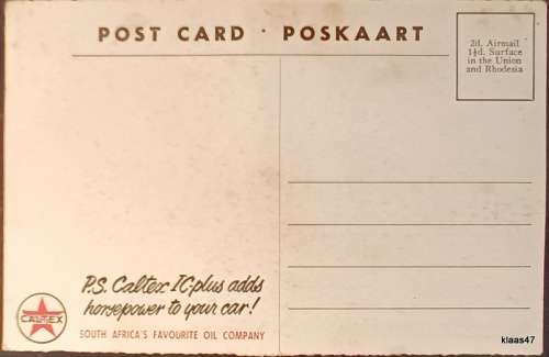 Caltex - Black and White Photo Post Card - Photo: D Goodson - Pre 1960 - Orient Beach