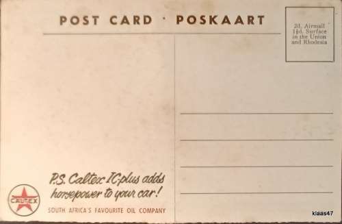 Caltex - Black and White Photo Post Card - Photo: D Goodson - Pre 1960 - Orient Beach