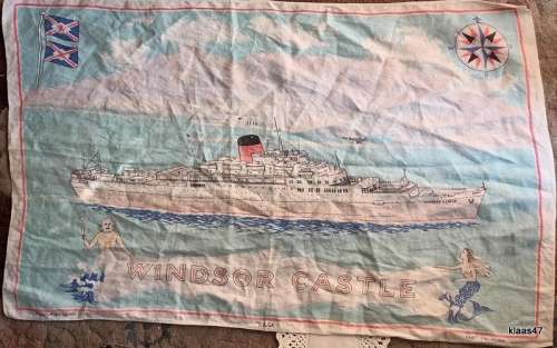 Windsor Castle - Souvenir - Printed on Pure Irish Linen (Ulster) - 77x48cm