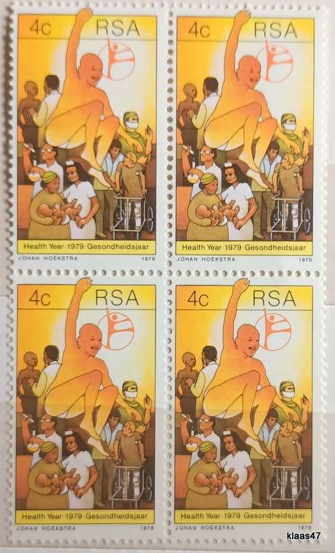 RSA - 1979 - Health Year - Block of 4 Unused stamps