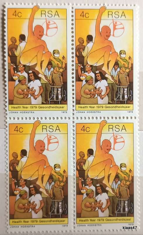 RSA - 1979 - Health Year - Block of 4 Unused stamps