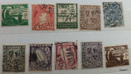 Ireland (Eire) - Mixed Lot of 10 Used stamps