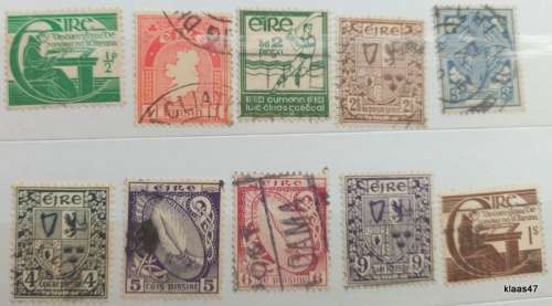 Ireland (Eire) - Mixed Lot of 10 Used stamps