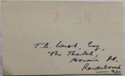 OD Union - 1949 - Commemoration Program Post Card - Celebrations 29th Oct - 6th Nov