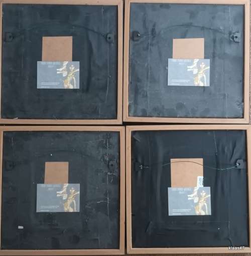 Set of 4 Original Paintings - each 23x23x4.5cm - Ava Grauls