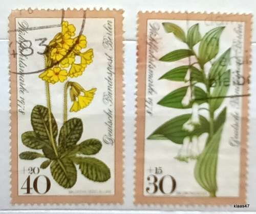 Germany - Berlin - 1978 - Charity Stamps - Flowers (series 4) - 2 Used stamps