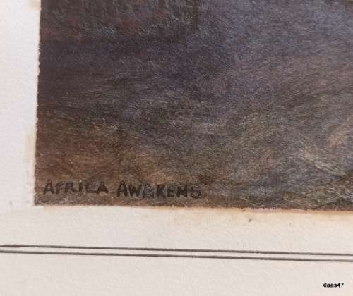 Unframed Africa Awaking by V Levy 1961