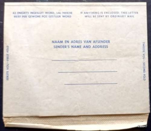 Union of South Africa - 1 Letter Card - Unused