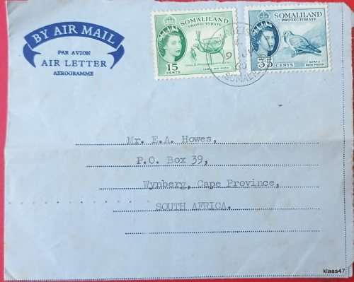 Postal Stationery - Air Letter from Somaliland 1960