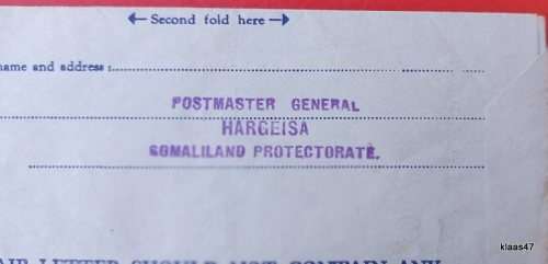 Postal Stationery - Air Letter from Somaliland 1960