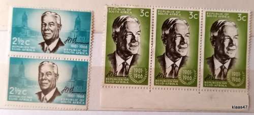 RSA - 1966 - H.F.Verwoerd -  5 Mint stamps