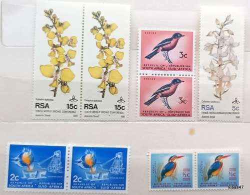 RSA - Mixed Lot of 4 Pairs and 1 stamp (All Unused)