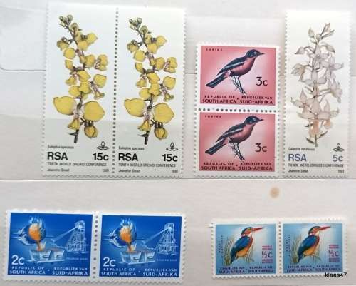 RSA - Mixed Lot of 4 Pairs and 1 stamp (All Unused)