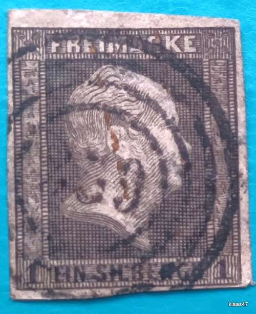 Prussia - 1850 - King Frederick William V - 1 Used Imperforate stamp