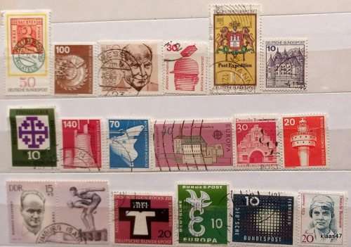 Germany - Mixed Lot of 18 Used (some Hinged) stamps