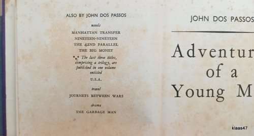 Adventures of a Young Man - John dos Passos - Hardcover