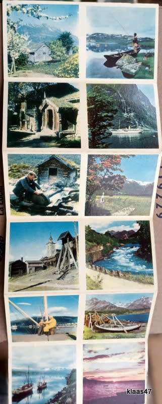 Vintage Norway - Souvenir Folder with 24 Small Colour Photos