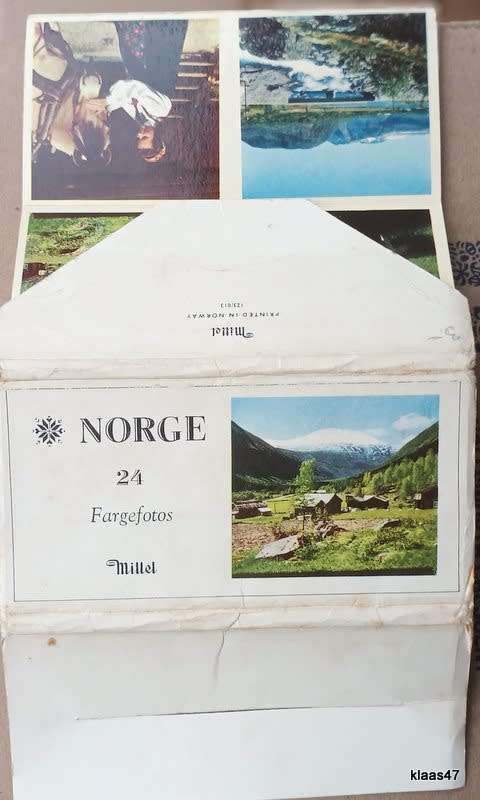 Vintage Norway - Souvenir Folder with 24 Small Colour Photos
