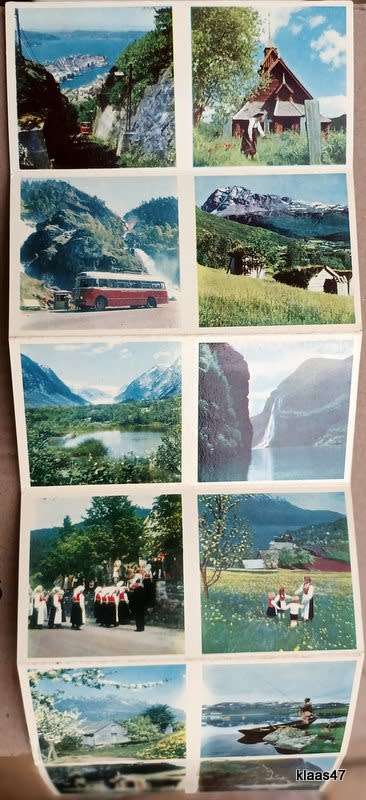 Vintage Norway - Souvenir Folder with 24 Small Colour Photos