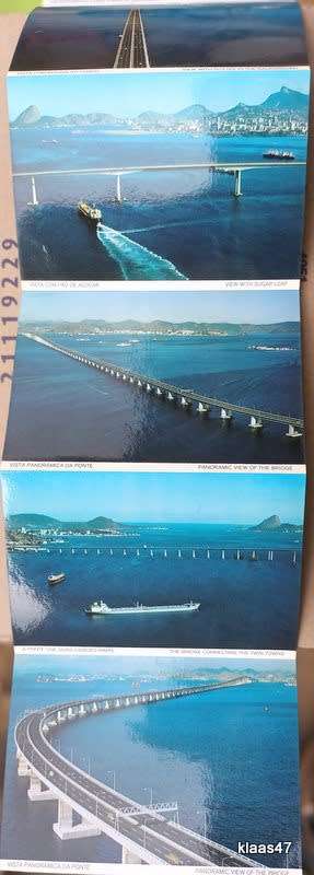 Rio de Janeiro - Souvenir Folder with 10 folded Postcard size colour photos