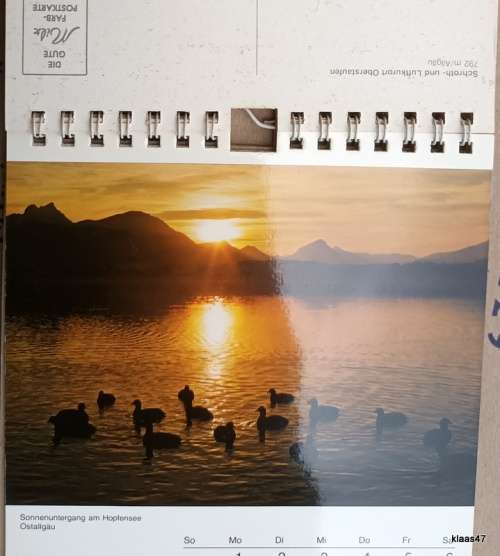 11 Alpine Scenery big Postcards in Calendar Form (1977) (June postcard missing)
