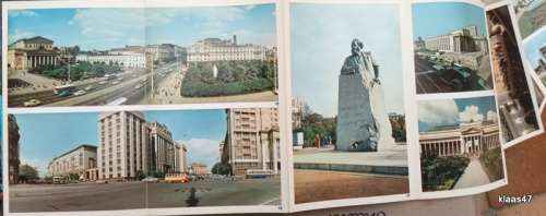 Soviet Russia Vintage Photo Book Leporello Moscow (36 Pictures)