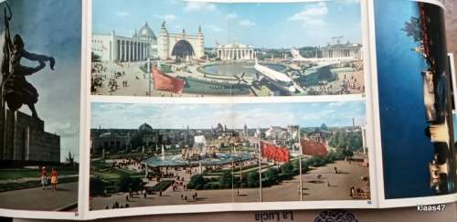 Soviet Russia Vintage Photo Book Leporello Moscow (36 Pictures)