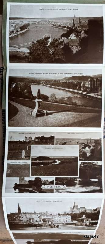 Vintage - The `Dainty Series` - Photo-Tone Souvenir Letter Card and 6 Photos of Inverness - Unused