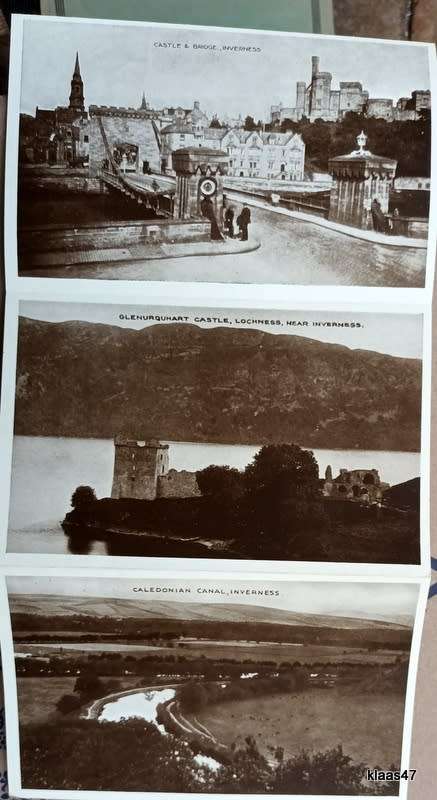 Vintage - The `Dainty Series` - Photo-Tone Souvenir Letter Card and 6 Photos of Inverness - Unused