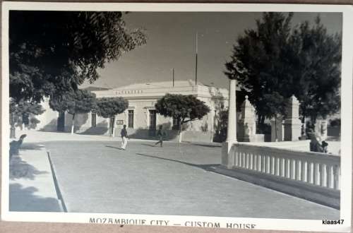 Vintage Post Card - Mozambique City Custom House - Posted Mozambique to South Africa 1955